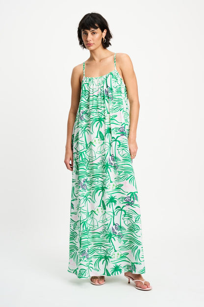 POM Amsterdam Dresses Green / 34 ROBE - Beach Vibes