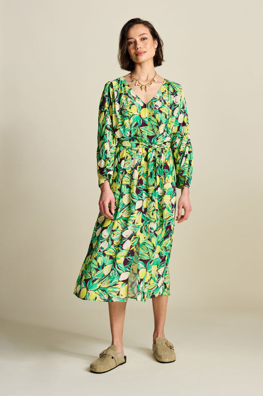 POM Amsterdam Dresses Multi colour / 34 ROBE - Lemon Tree Crinkle