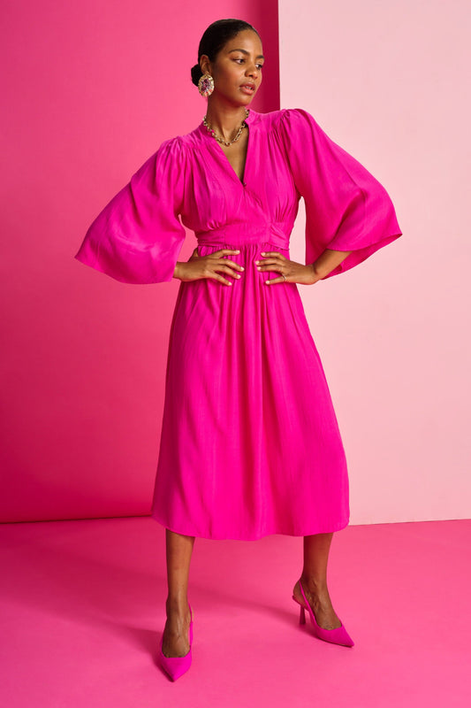 POM Amsterdam Dresses Pink / 34 ROBE - Imperial Fuchsia