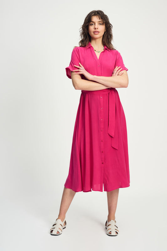 POM Amsterdam Dresses Pink / 34 ROBE - Lynn Fuchsia
