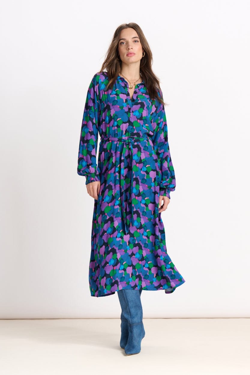 POM Amsterdam Dresses Purple / 34 ROBE - Brushwork Lilac