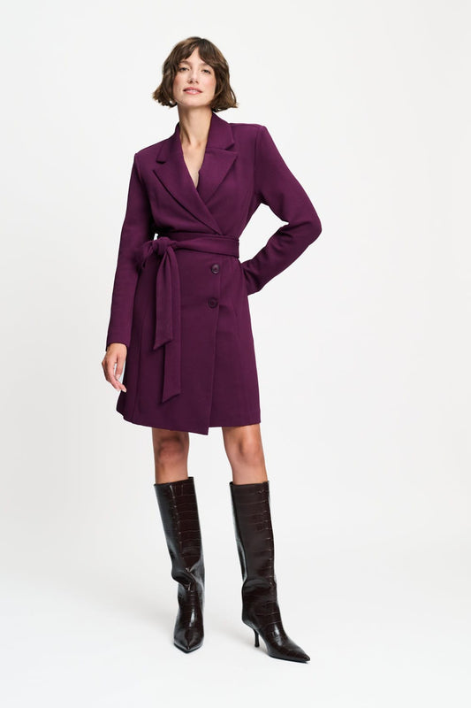 POM Amsterdam Dresses Purple / 34 ROBE - Dani Dark Plum