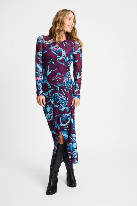 POM Amsterdam Dresses Purple / 34 ROBE - Mystic Dinner