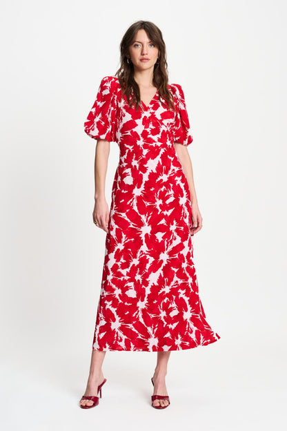 POM Amsterdam Dresses Red / 34 ROBE - Crinkle Bubble Bloom Red
