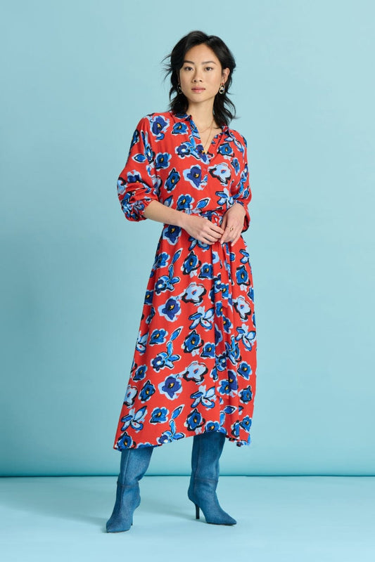 POM Amsterdam Dresses Red / 34 ROBE - Flower Glory Red