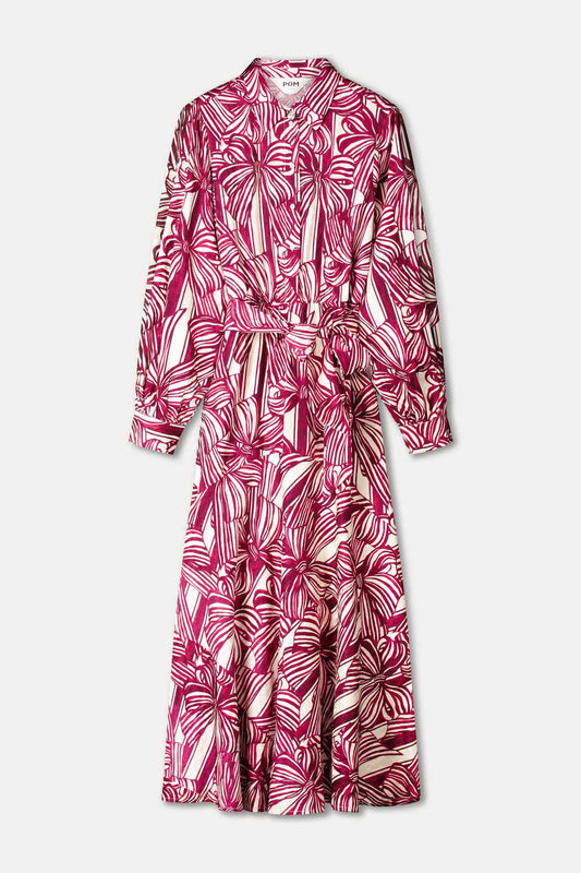 POM Amsterdam Dresses ROBE - Cato Ribbon Red