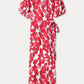 POM Amsterdam Dresses ROBE - Crinkle Bubble Bloom Red