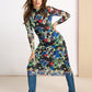 POM Amsterdam Dresses ROBE - Flower Glory Multi Slim
