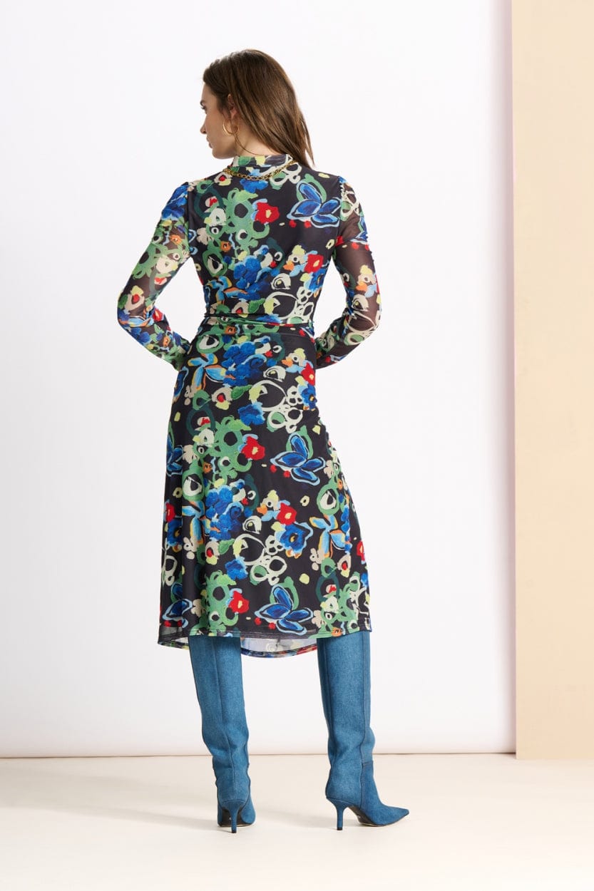 POM Amsterdam Dresses ROBE - Flower Glory Multi Slim