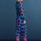 POM Amsterdam Dresses ROBE - Flower Pop Blue