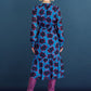POM Amsterdam Dresses ROBE - Flower Pop Blue