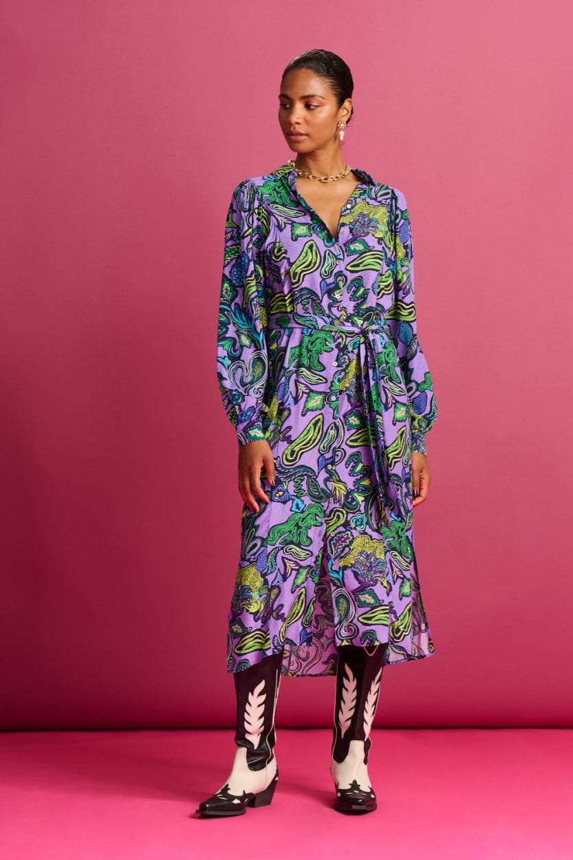 POM Amsterdam Dresses ROBE - Full Glow Lilac