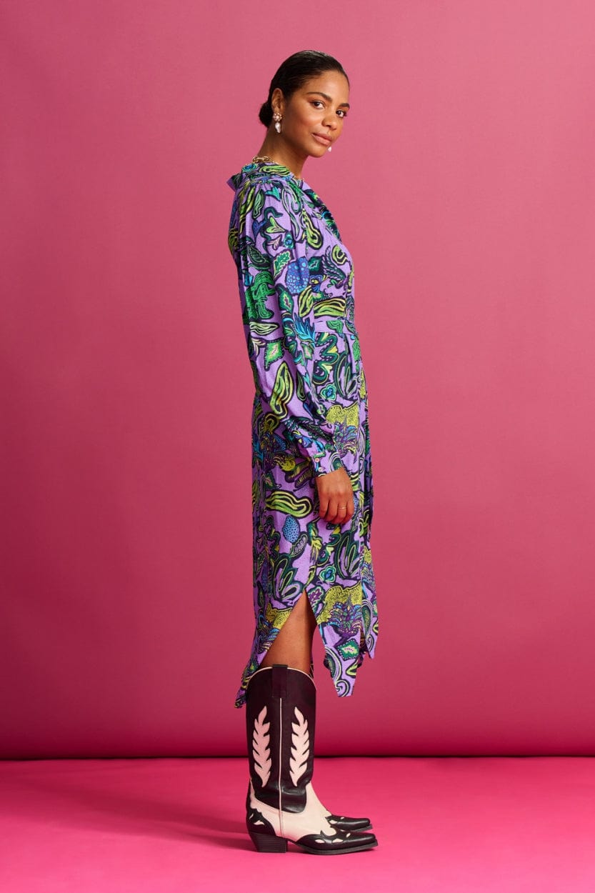 POM Amsterdam Dresses ROBE - Full Glow Lilac