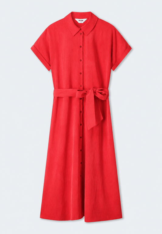 POM Amsterdam Dresses ROBE - Luna Bloom Red