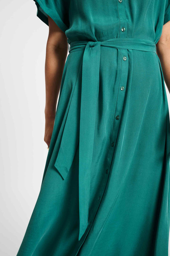 POM Amsterdam Dresses ROBE - Lynn Pacific Green
