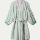 POM Amsterdam Dresses ROBE - Seersucker Green Pink