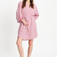 POM Amsterdam Dresses ROBE - Seersucker Red White