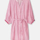 POM Amsterdam Dresses ROBE - Seersucker Red White