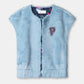 POM Amsterdam Gilets GILET - Fur Misty Blue
