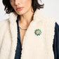 POM Amsterdam Gilets GILET - Teddy Love Ecru