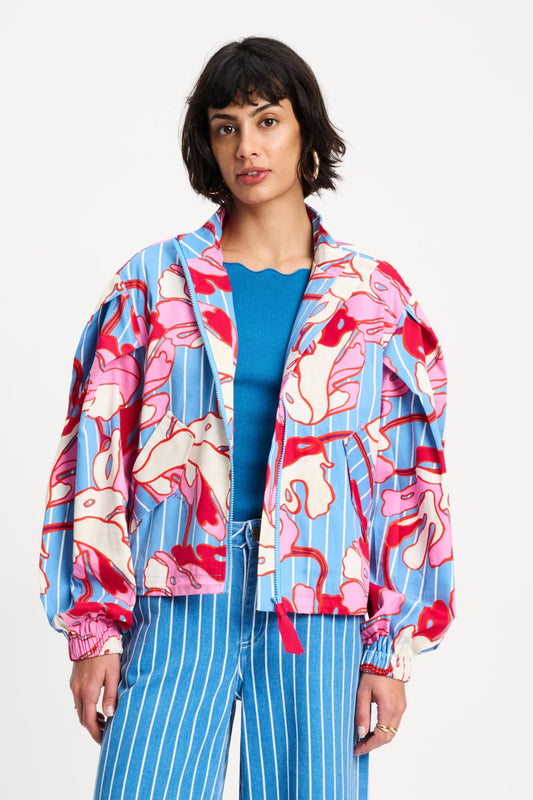 POM Amsterdam Jackets Multi colour / 34 JACKET - Urban Flora Stripe