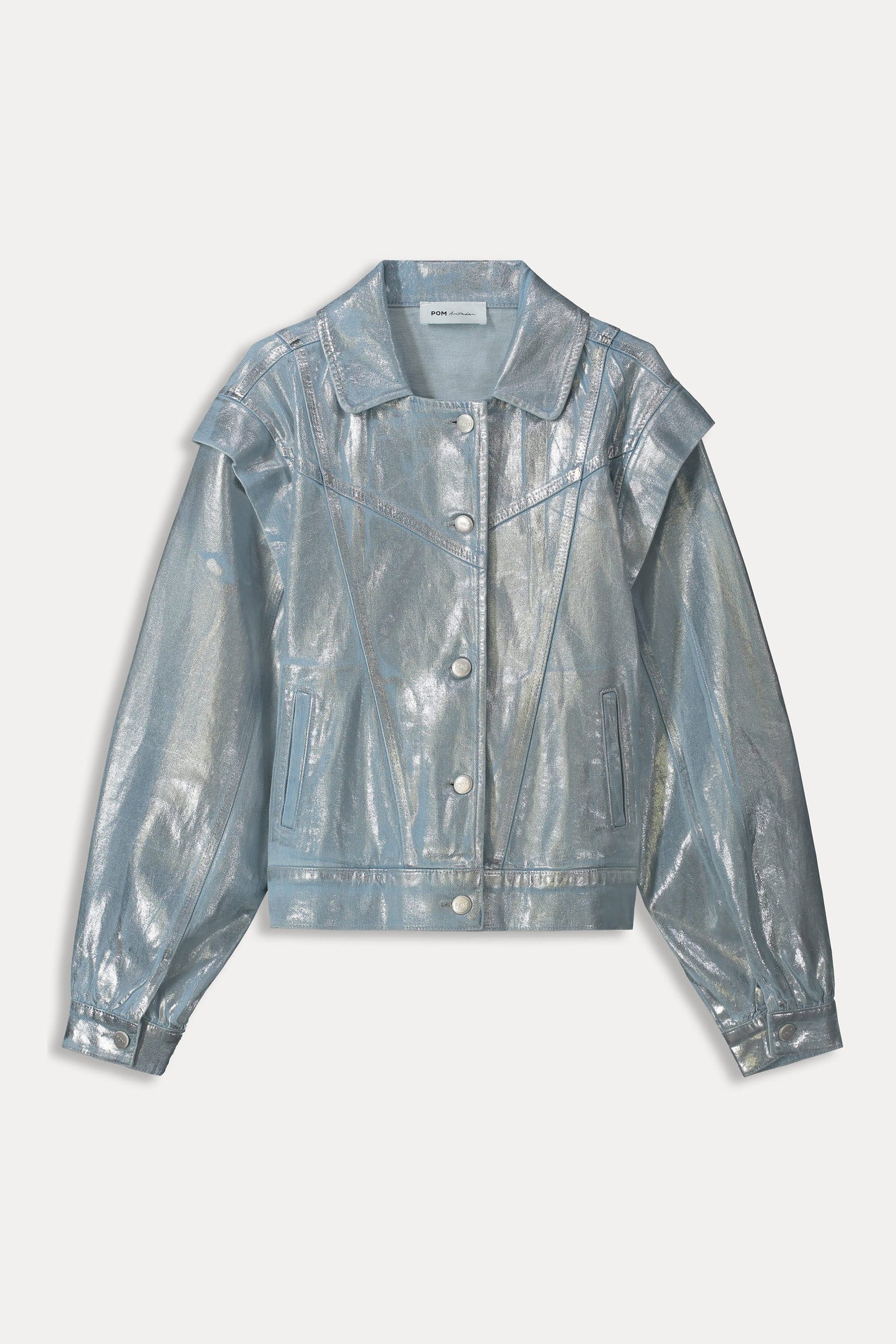 POM Amsterdam Jackets VESTE - Denim Metallic