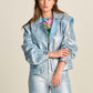 POM Amsterdam Jackets VESTE - Denim Metallic