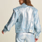 POM Amsterdam Jackets VESTE - Denim Metallic