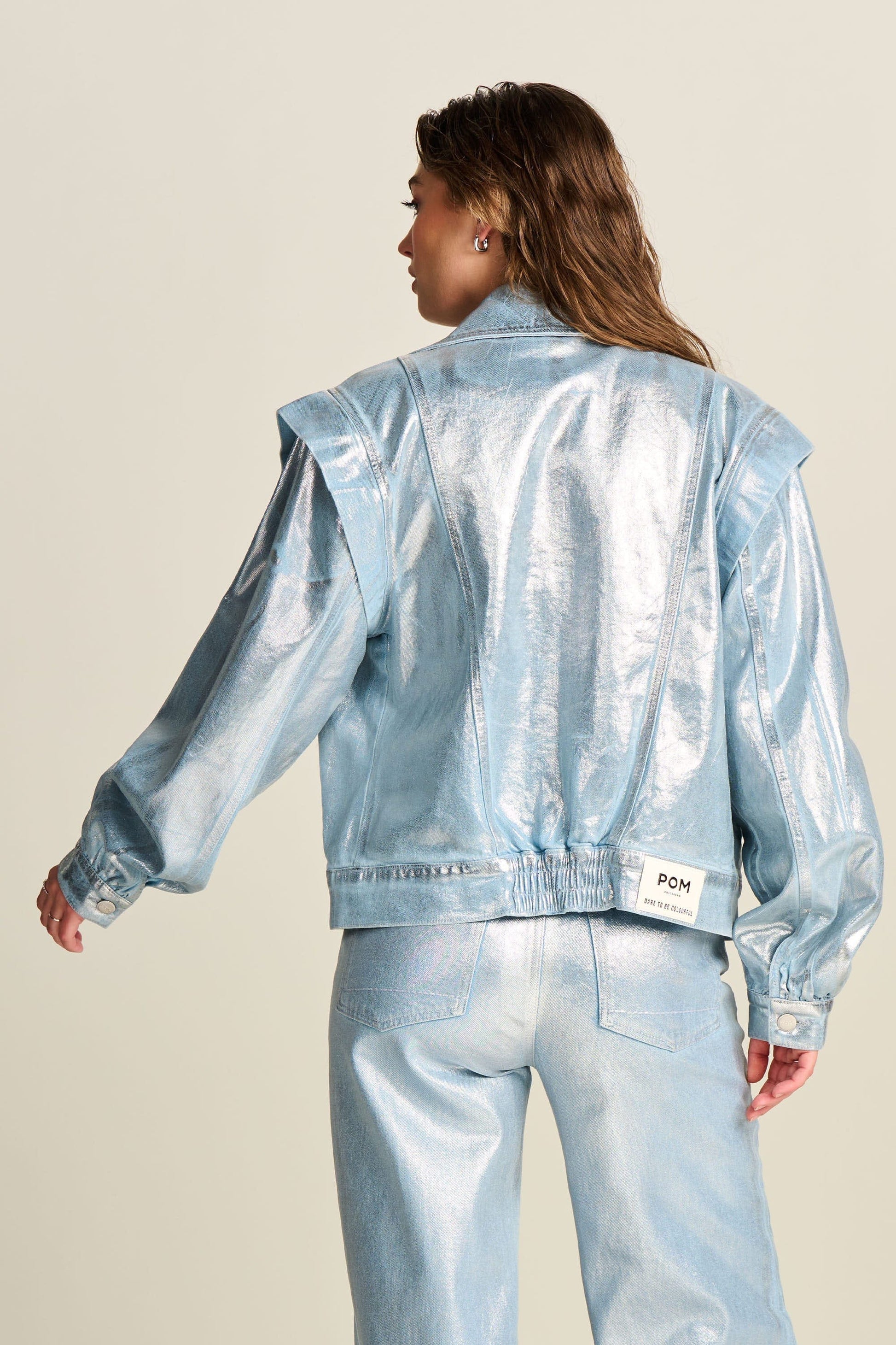 POM Amsterdam Jackets VESTE - Denim Metallic