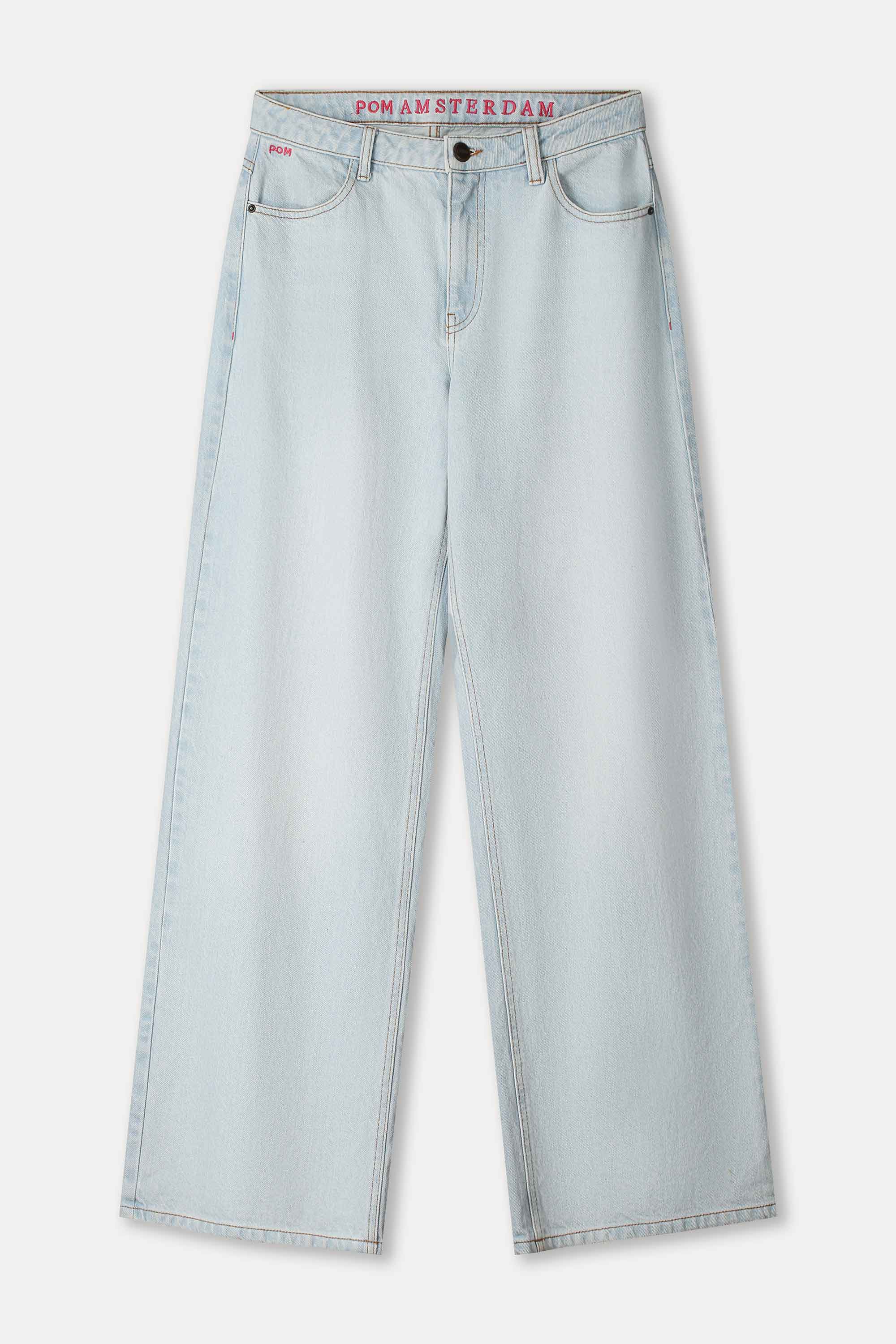 POM Amsterdam Jeans JEANS - Baggy Wide Leg Ultra Light Blue