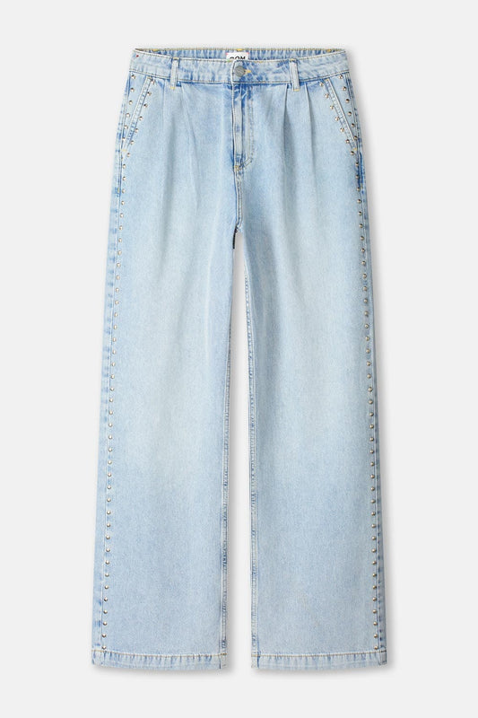 POM Amsterdam Jeans JEANS - Denim Mid Blue Studs