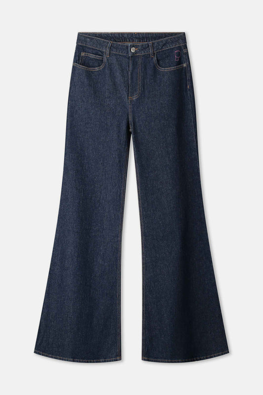 POM Amsterdam Jeans JEANS - Flare Dark Blue