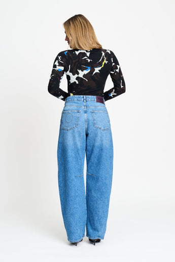POM Amsterdam Jeans JEANS - Jacky Studs Mid Blue