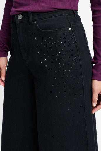 POM Amsterdam Jeans JEANS - Jodi Rhinestones Black