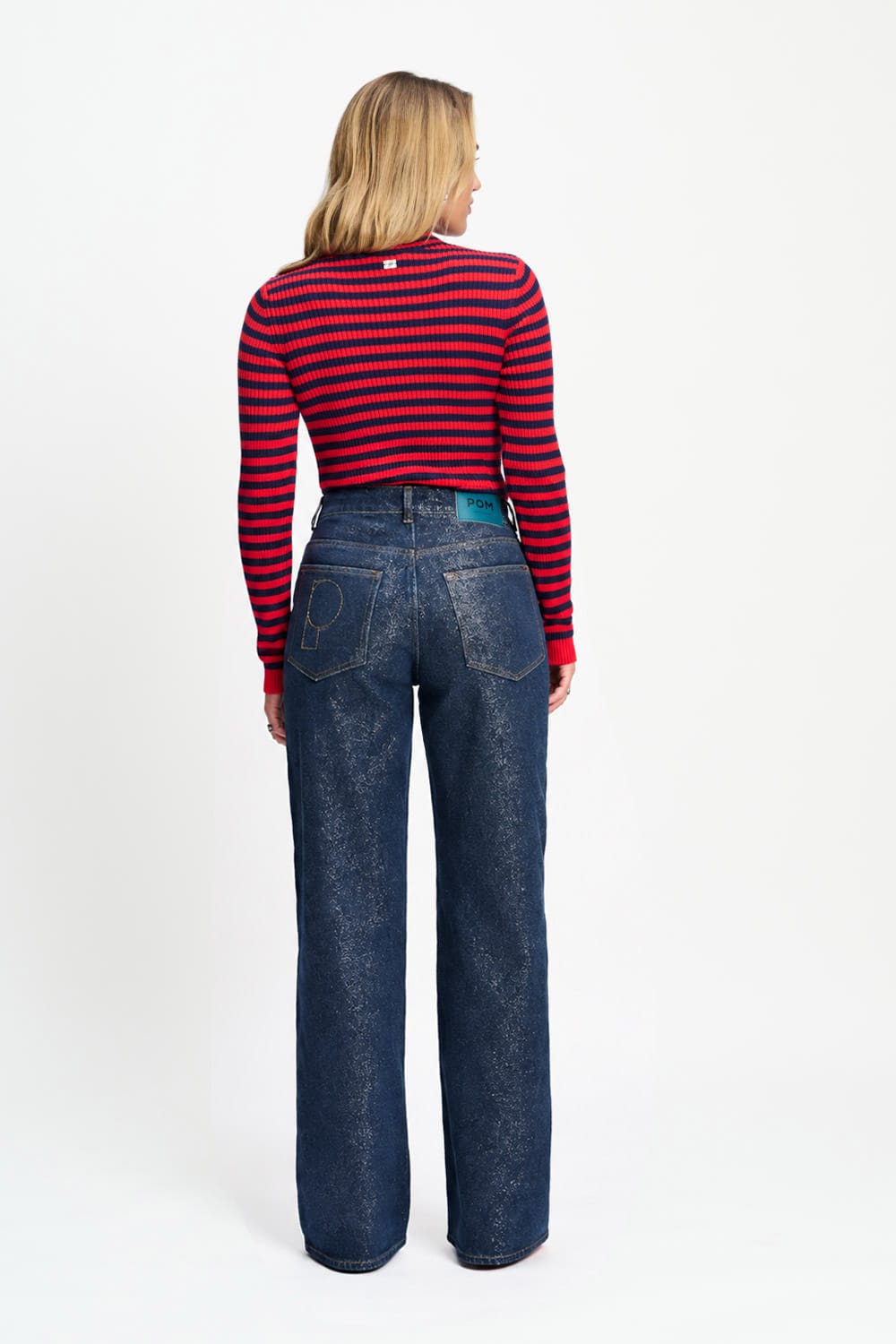 POM Amsterdam Jeans JEANS - Julia Shimmer Dark Blue