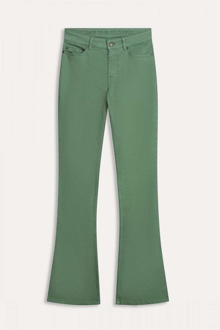 POM Amsterdam Jeans JEANS - Kate Flare Mythical Green