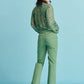 POM Amsterdam Jeans JEANS - Kate Flare Mythical Green