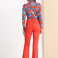 POM Amsterdam Jeans JEANS - Kate Flare Phoenix Red