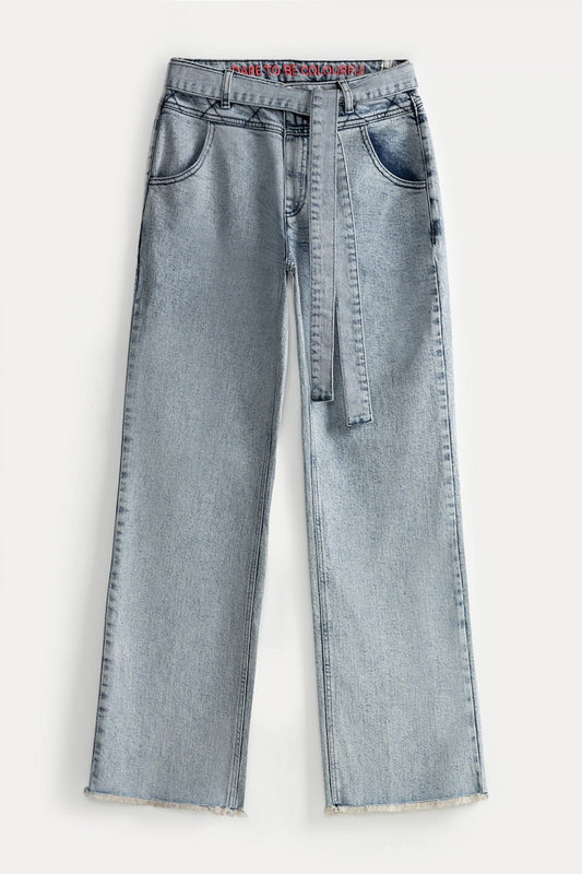 POM Amsterdam Jeans JEANS - Quilt Droit Light Blue