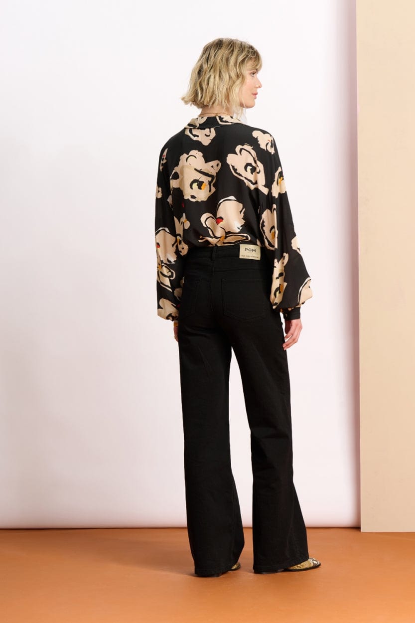 POM Amsterdam Jeans JEANS - Wide Leg Eternal Black