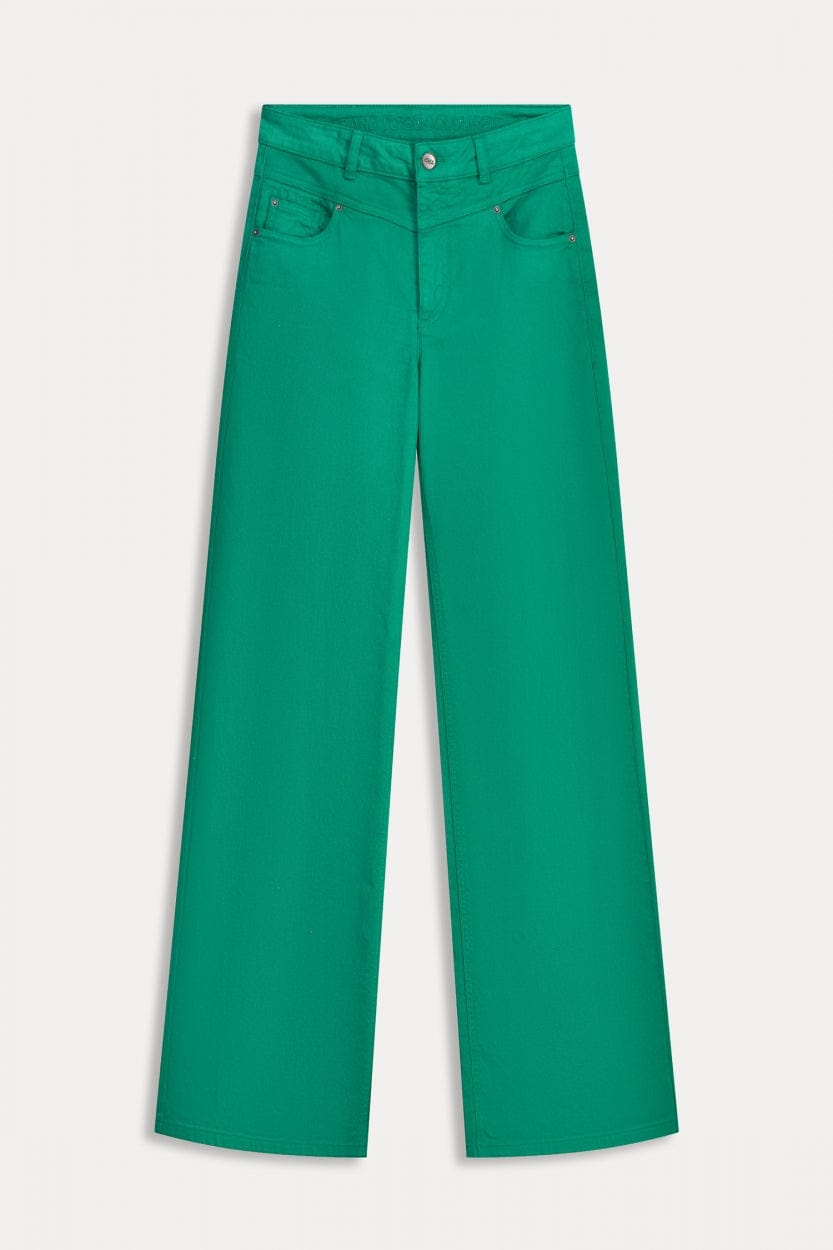 POM Amsterdam Jeans JEANS - Wide Leg Jade Green