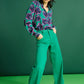 POM Amsterdam Jeans JEANS - Wide Leg Jade Green