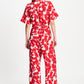 POM Amsterdam Jumpsuits COMBINAISON - Bubble Bloom Red Linen