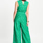 POM Amsterdam Jumpsuits COMBINAISON - Palm Green Jacquard