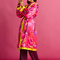 POM Amsterdam Kimono Pink / OS KIMONO - Brushwork Fiery Pink