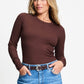 POM Amsterdam Longsleeves LONGSLEEVE - Rose Chocolate Brown