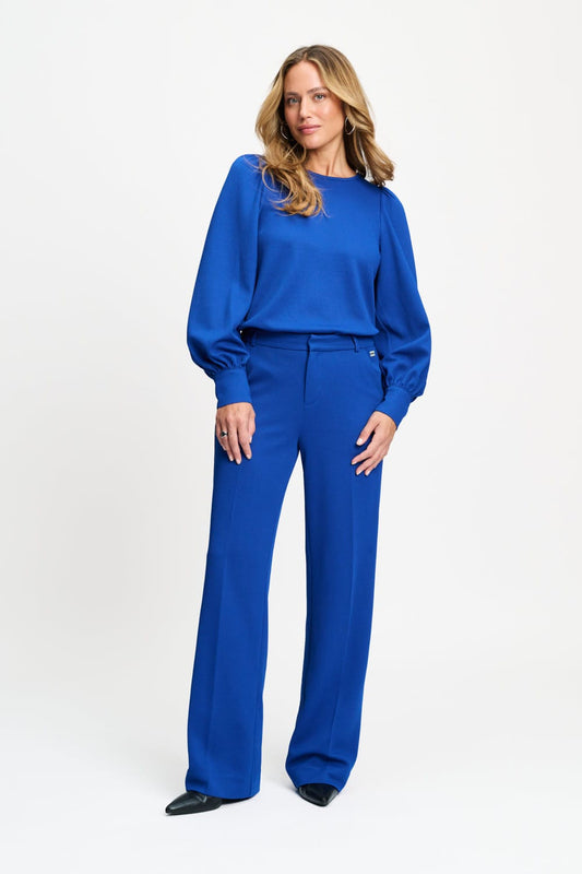 POM Amsterdam Pants Blue / 34 PANTALON - Lara Cobalt Blue