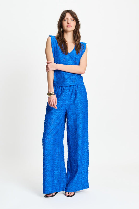 POM Amsterdam Pants Blue / 34 PANTALON - Ocean Blue Jacquard