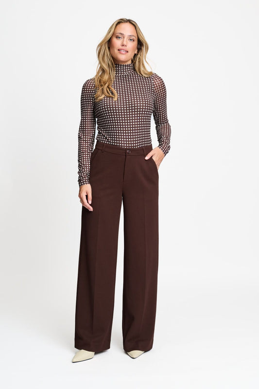POM Amsterdam Pants Brown / 34 PANTALON - Lola Chocolate Brown