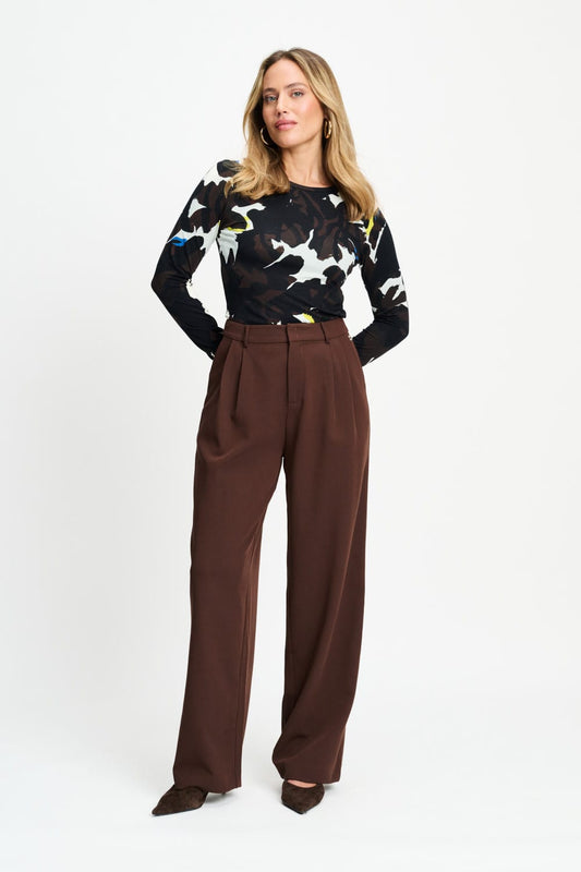 POM Amsterdam Pants Brown / 34 PANTALON - Marlou Chocolate Brown
